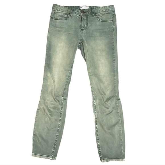 Free People Moto Suede Sateen Zipper Back Skinny - Picture 3 of 11